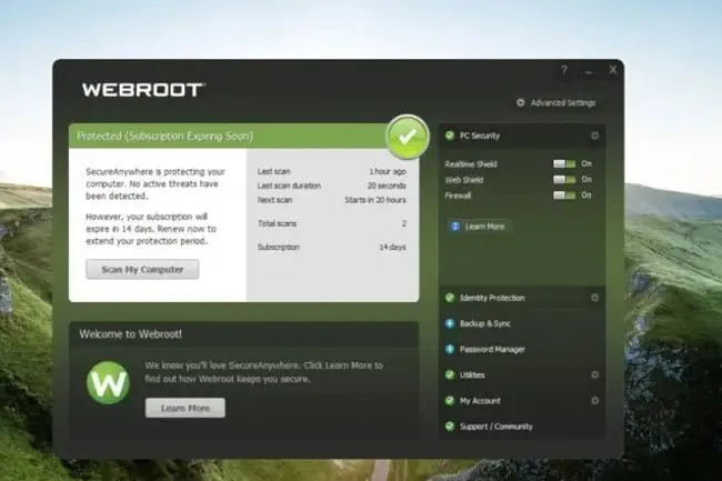 تحميل برنامج Webroot Antivirus للكمبيوتر