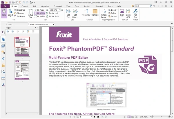 برنامج Foxit PhantomPDF للكمبيوتر